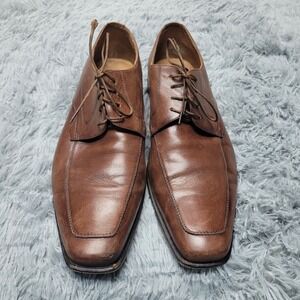 Gordon Rush Dress Shoes Mens 11.5 Brown Bicylce Toe Lace‎ Up Leather